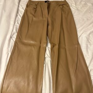 Akira Beige Leather Pants